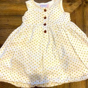 Sweet honey polka gold dot dress